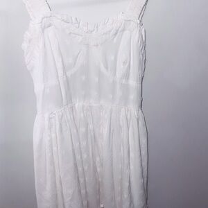 American Eagle Outfitters White Textured Summer Dress